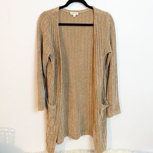 Tan camel colored cardigan long sweater